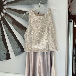 Elegant Asymmetrical Cream Dress